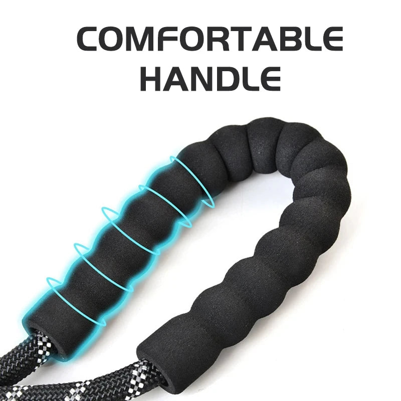 Reflective Nylon Dog Leash with Comfortable Padded Handle