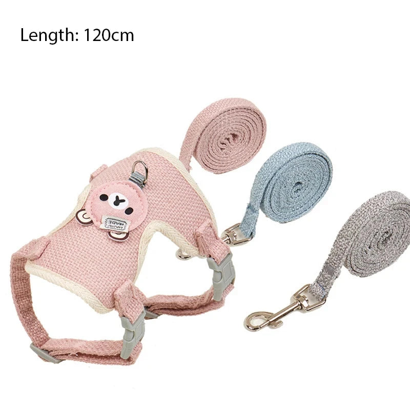 Cute Bear Leash and Harness for Cats and Small Dogs