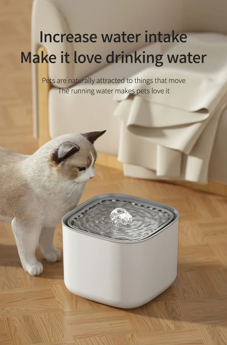 3L Automatic Pet Water Fountain with Quiet Motor