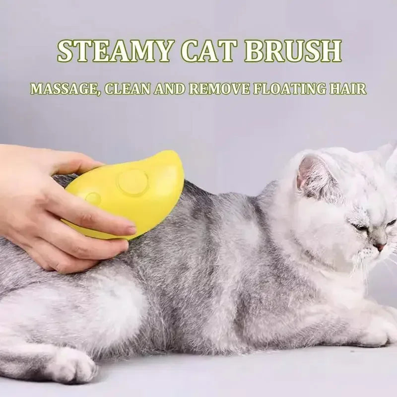 Steam Sprayer Electric Brush for Massaging and Grooming (Cat - Dog)