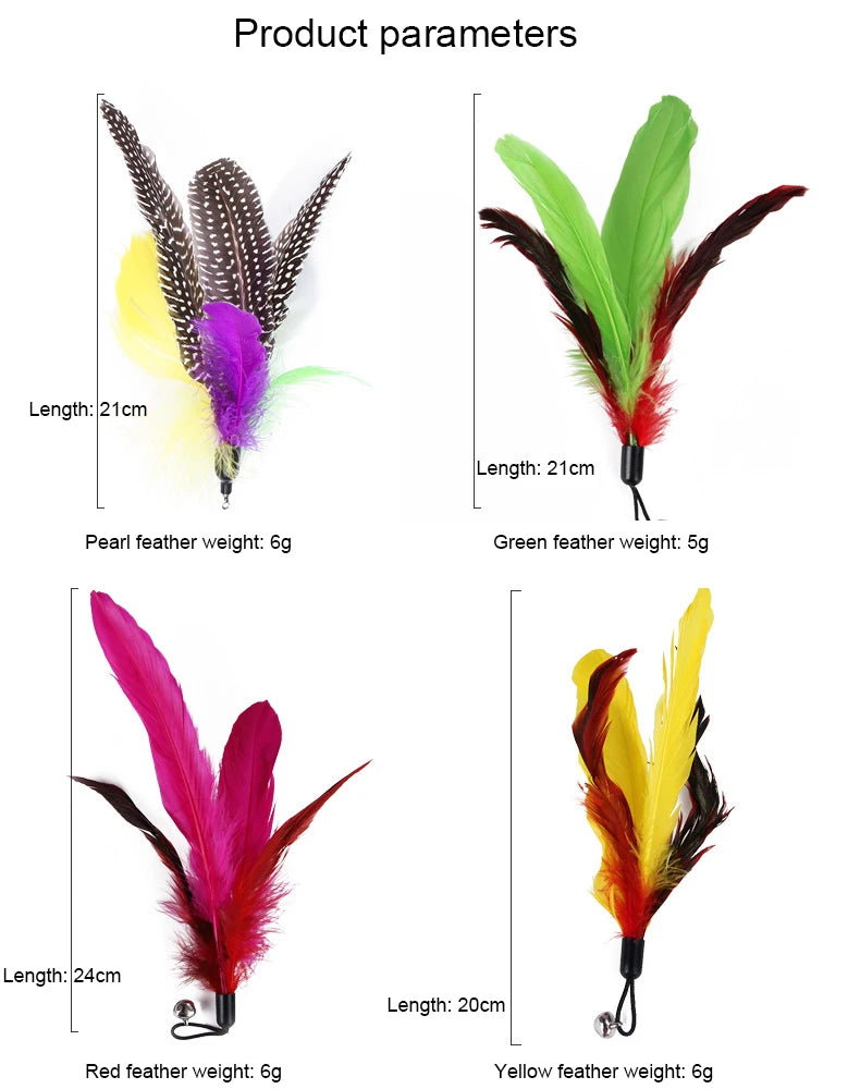 11-Piece Cat Feather Toy Set