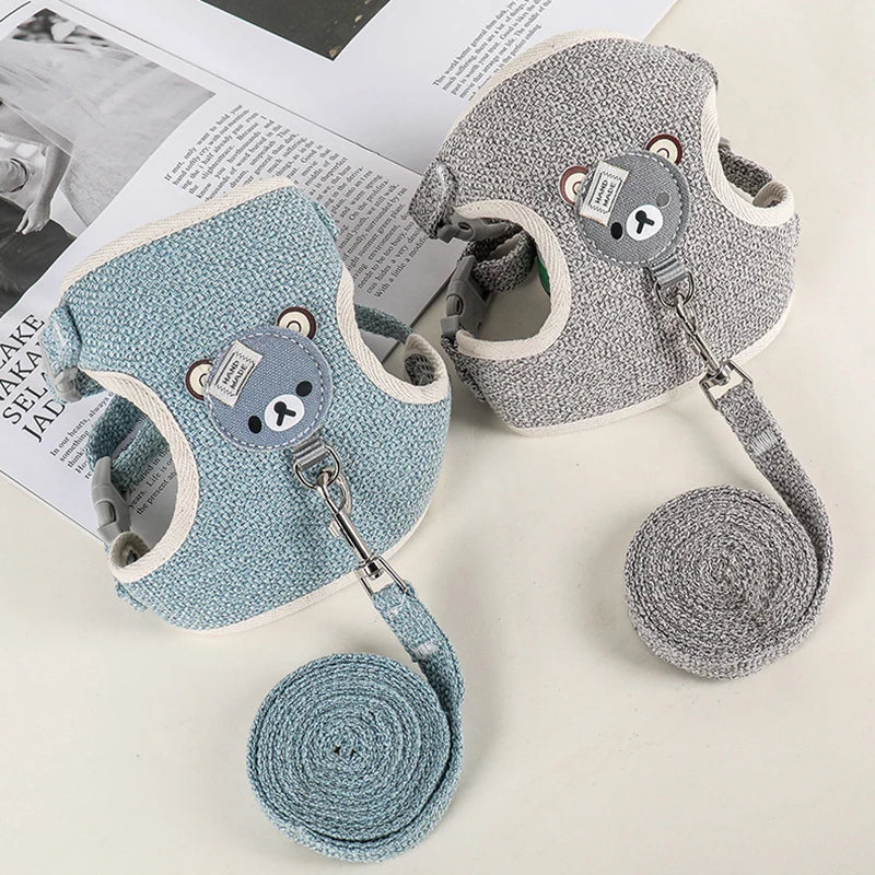 Cute Bear Leash and Harness for Cats and Small Dogs