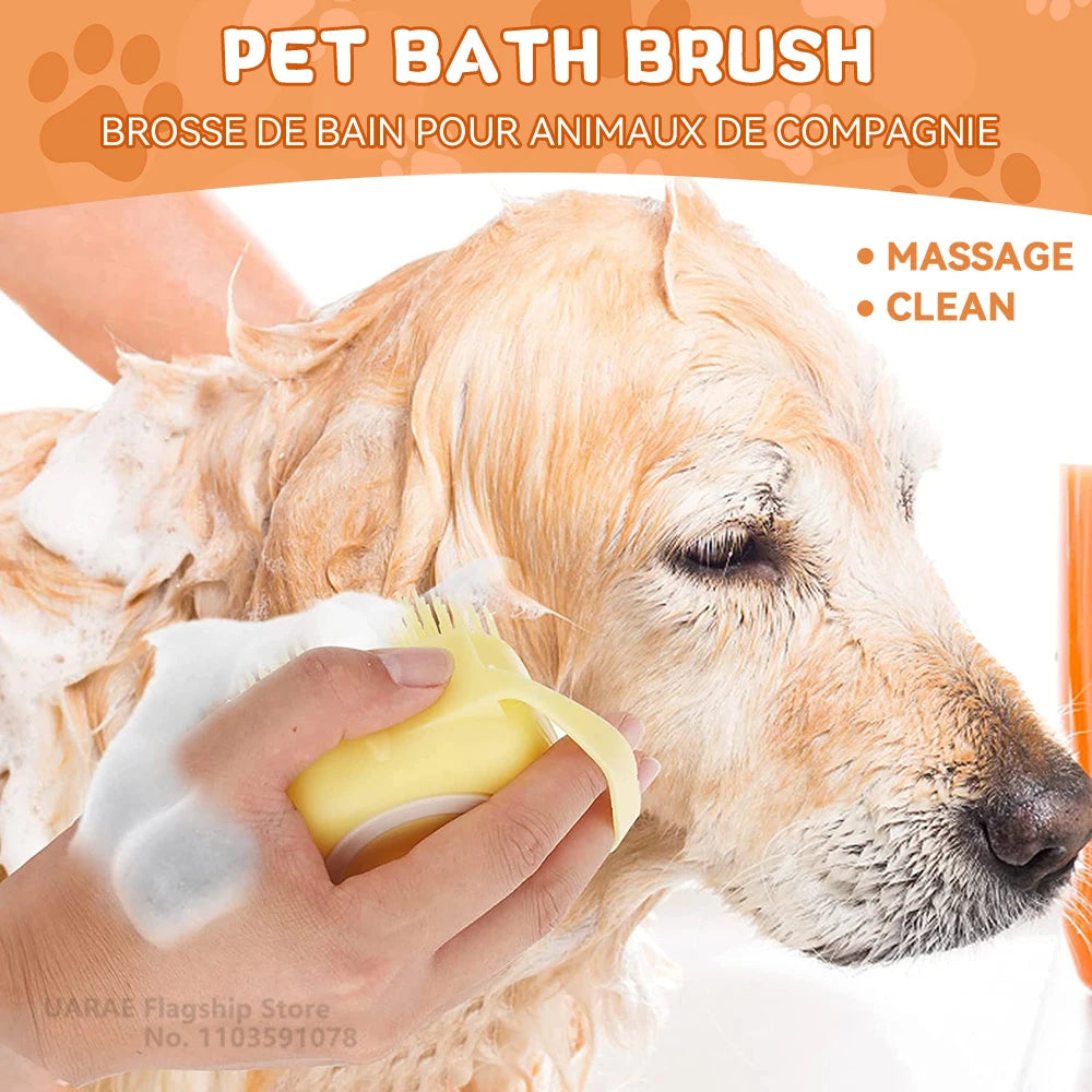 Pet Bathing and Massage Brush (Dog - Cat)