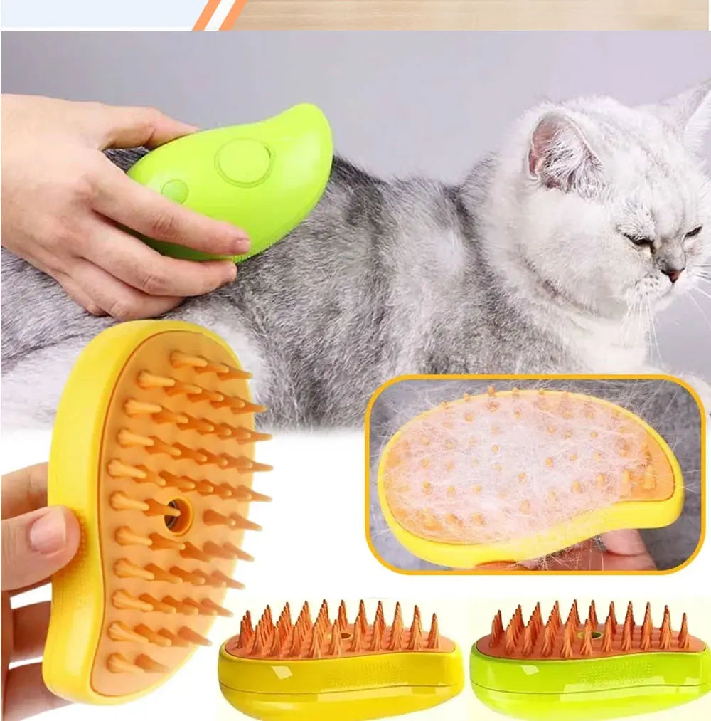 Steam Sprayer Electric Brush for Massaging and Grooming (Cat - Dog)